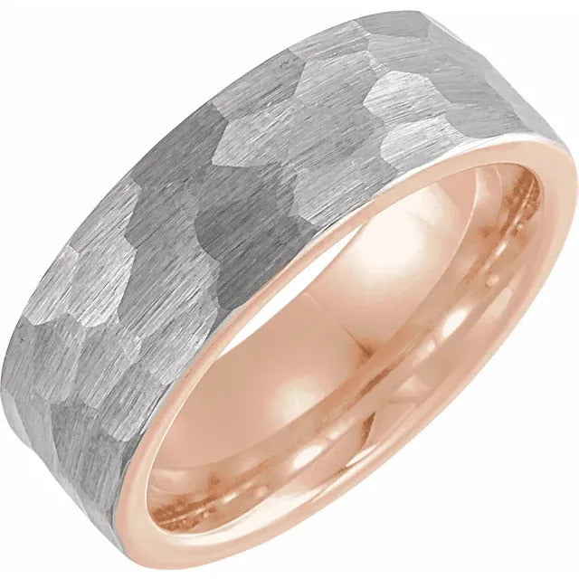 New 18k rose hot gold men wedding ring