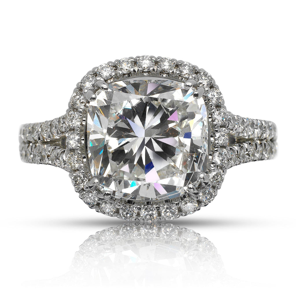 Jil 5ct Cushion Cut Halo Diamond Ring | Nekta New York