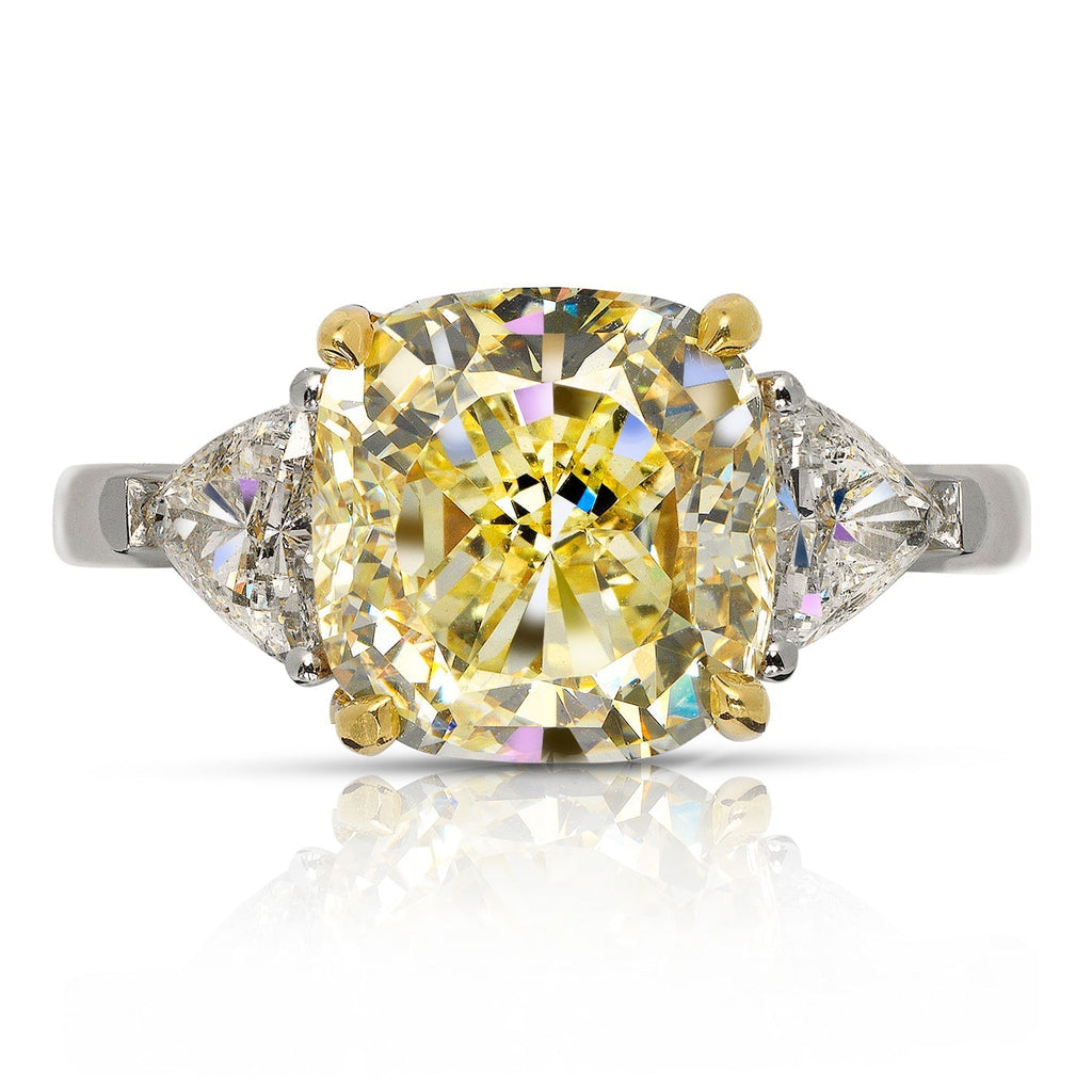 2 carat fancy yellow store diamond ring