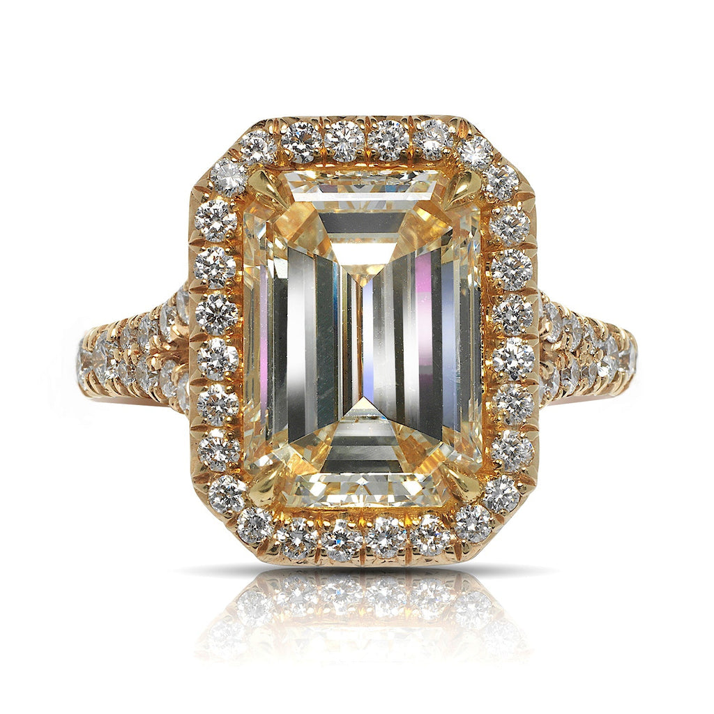 Olga 5ct Emerald Cut Diamond Engagement Ring | Nekta New York