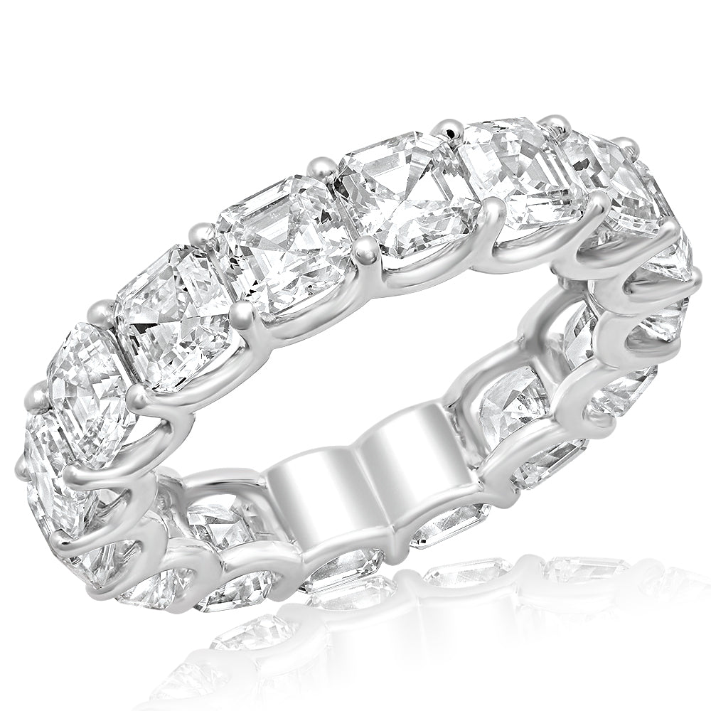 Asscher cut deals diamond eternity ring