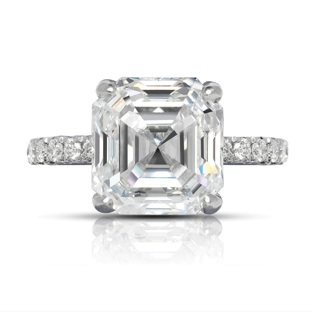 5 carat asscher cut deals diamond ring