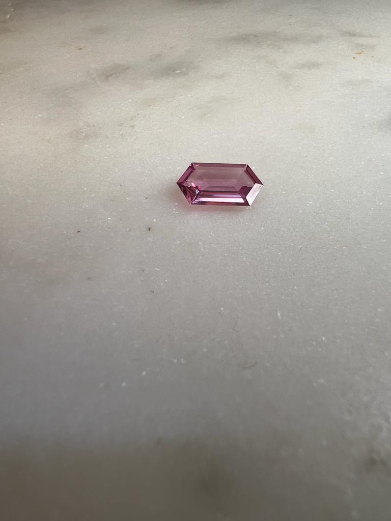 0.96 CARAT HEXAGON SCUT NATURAL PINK SAPPHIRE LOOSE GEMSTONE