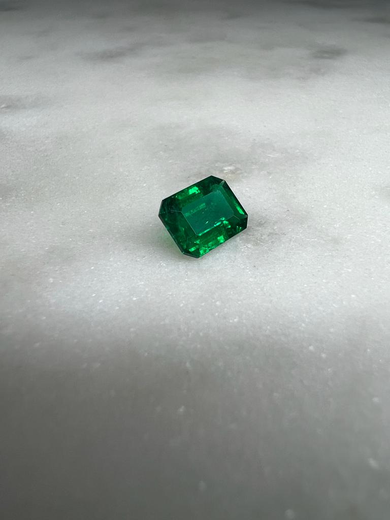 1.14 CARAT EMERALD CUT NATURAL VIVID GREEN EMERALD LOOSE GEMSTONE