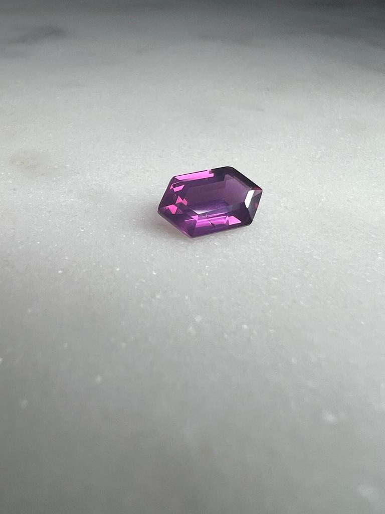 1.24 CARAT HEXAGON CUT NATURAL PURPLE SAPPHIRE LOOSE GEMSTONE