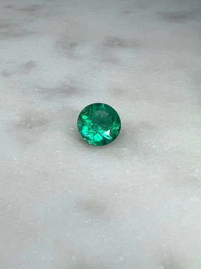 1.89 CARAT ROUND CUT NATURAL GREEN EMERALD LOOSE GEMSTONE