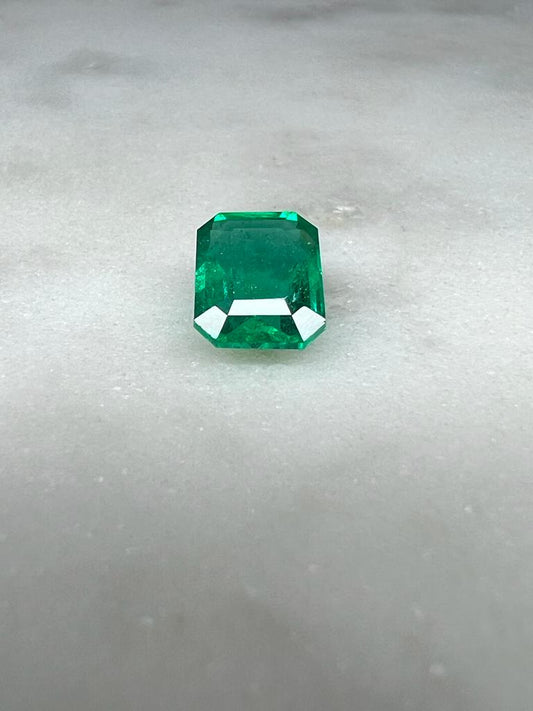 2.18 CARAT EMERALD CUT NATURAL VIVID GREEN EMERALD LOOSE GEMSTONE