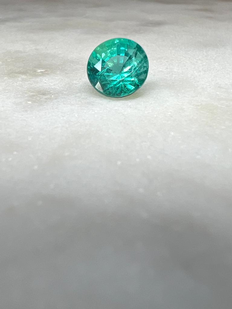 2.52 CARAT ROUND CUT NATURAL GREEN EMERALD LOOSE GEMSTONE