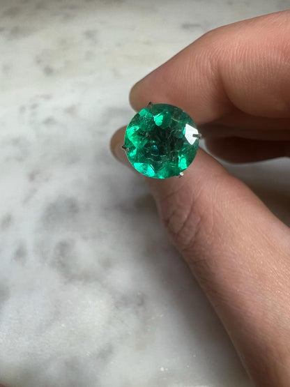 2.64 CARAT ROUND CUT NATURAL GREEN EMERALD LOOSE GEMSTONE