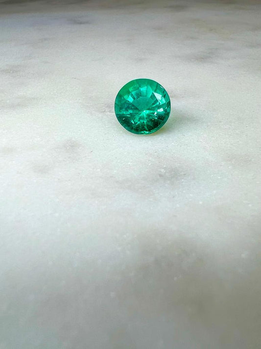 3.18 CARAT ROUND CUT NATURAL GREEN EMERALD LOOSE GEMSTONE