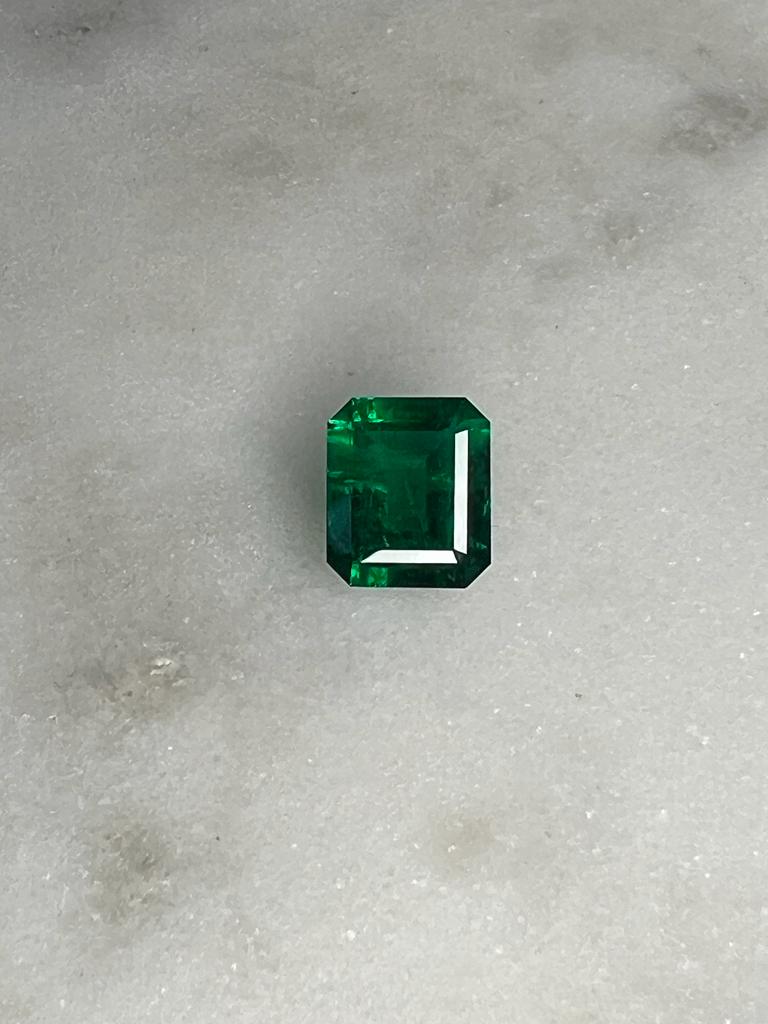 3.41 CARAT EMERALD CUT NATURAL GREEN EMERALD LOOSE GEMSTONE