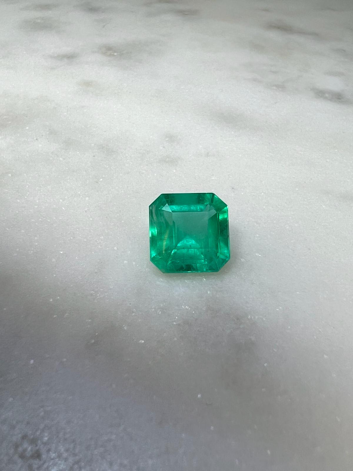 3.99 CARAT EMERALD CUT NATURAL GREEN EMERALD LOOSE GEMSTONE