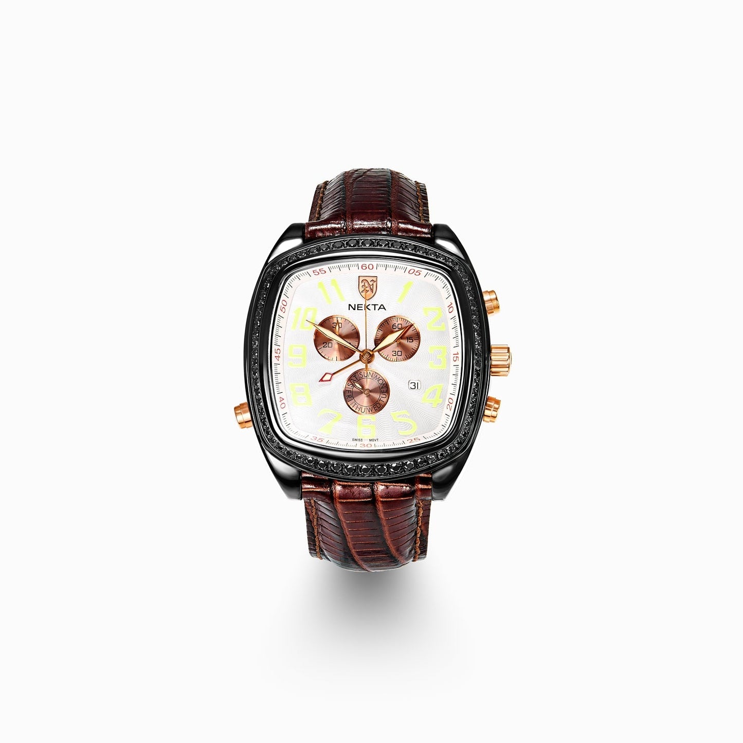 NEKTA WATCH: EMPIRE Brown Leather Strap