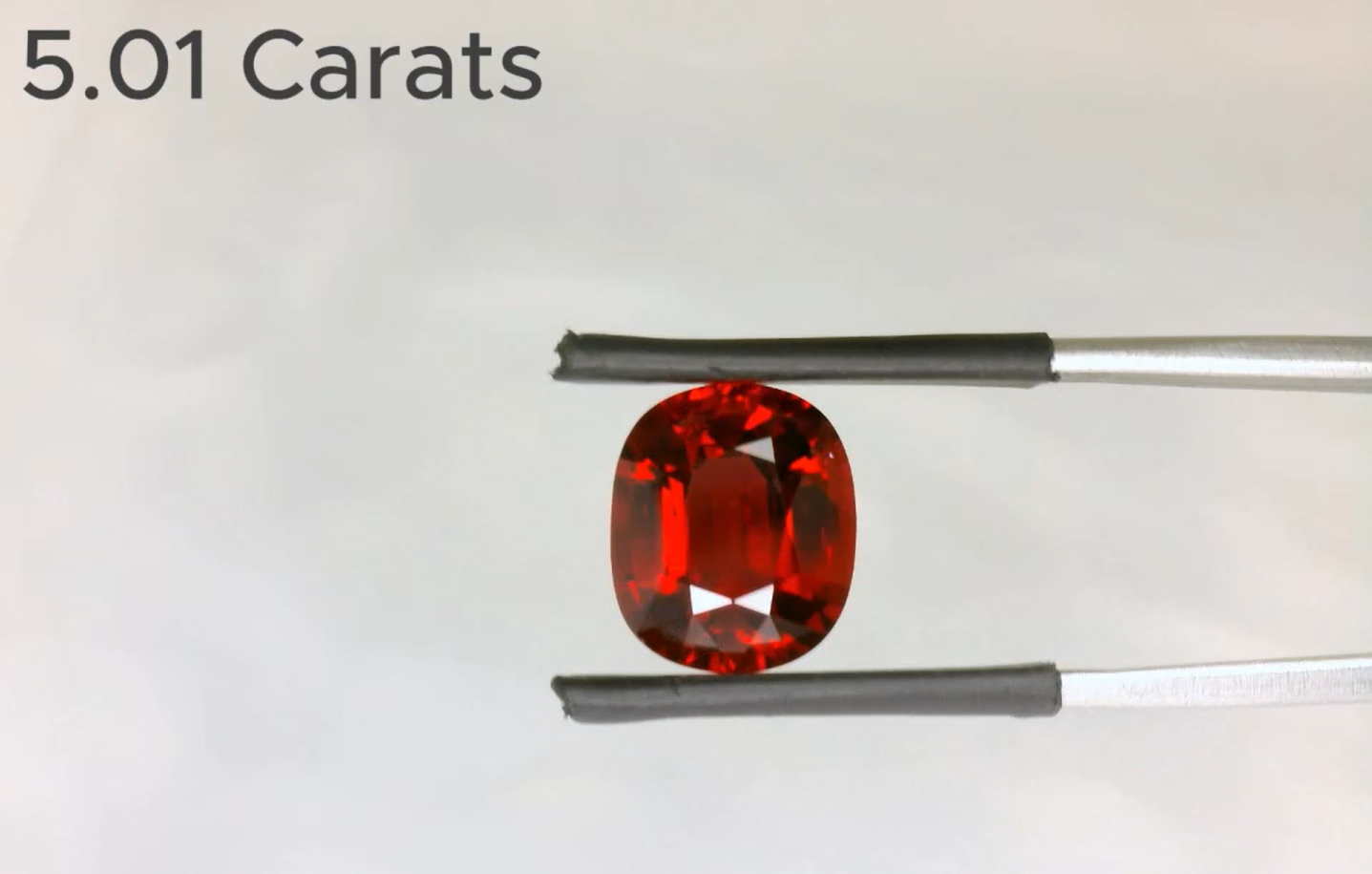 5.01 Carat Cushion Cut Vivid Red Ruby