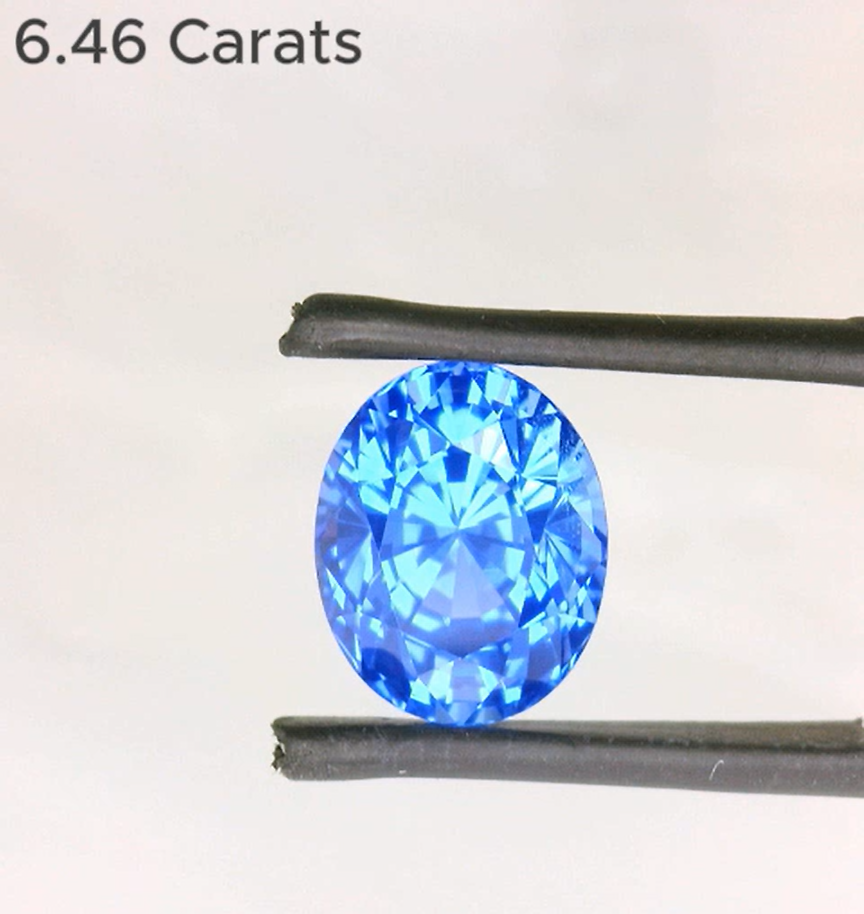 6.46 Carat Oval Brilliant Cut No Heat