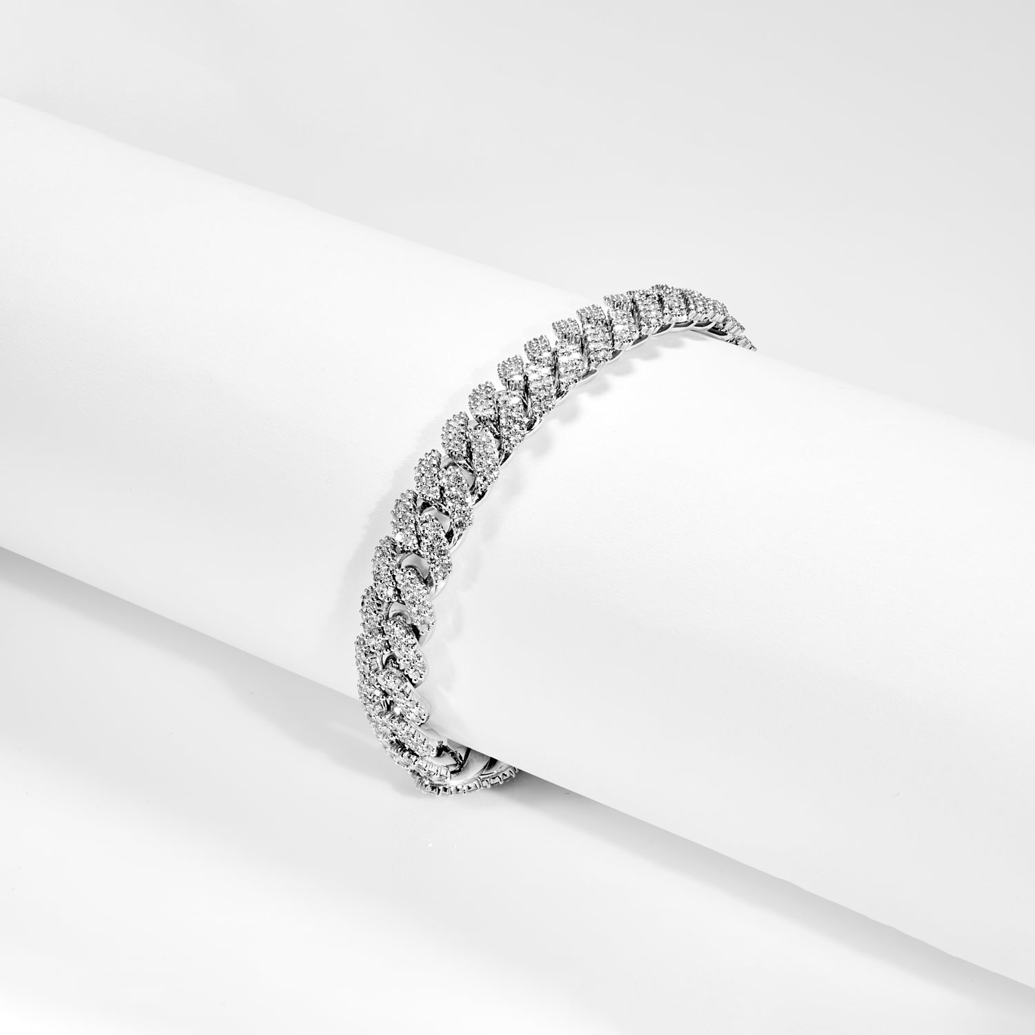 White Gold Cable Chain Bracelet - PDPAOLA