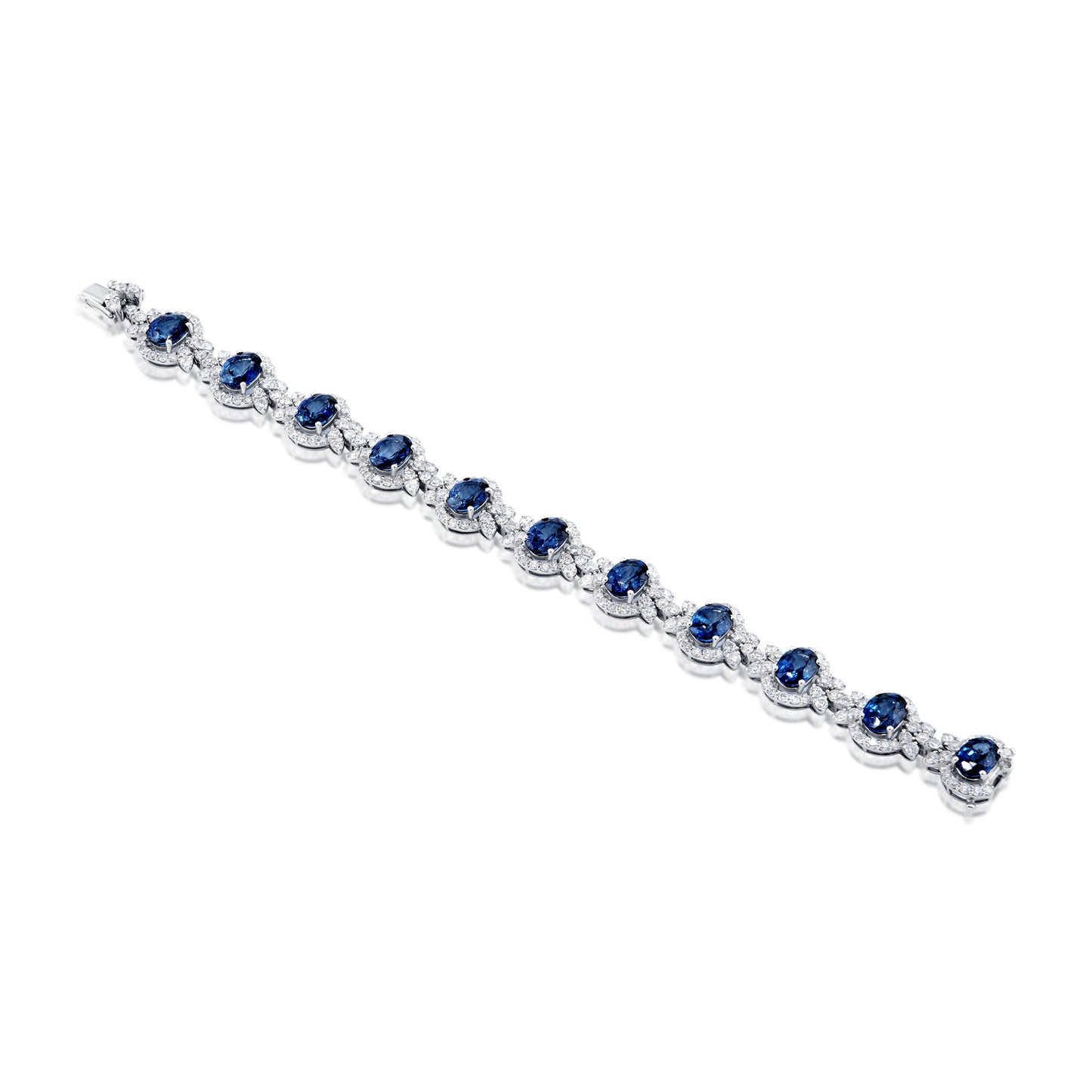 Sadie 25 Carats Oval Cut J'adore Sapphire & Diamond Bracelet