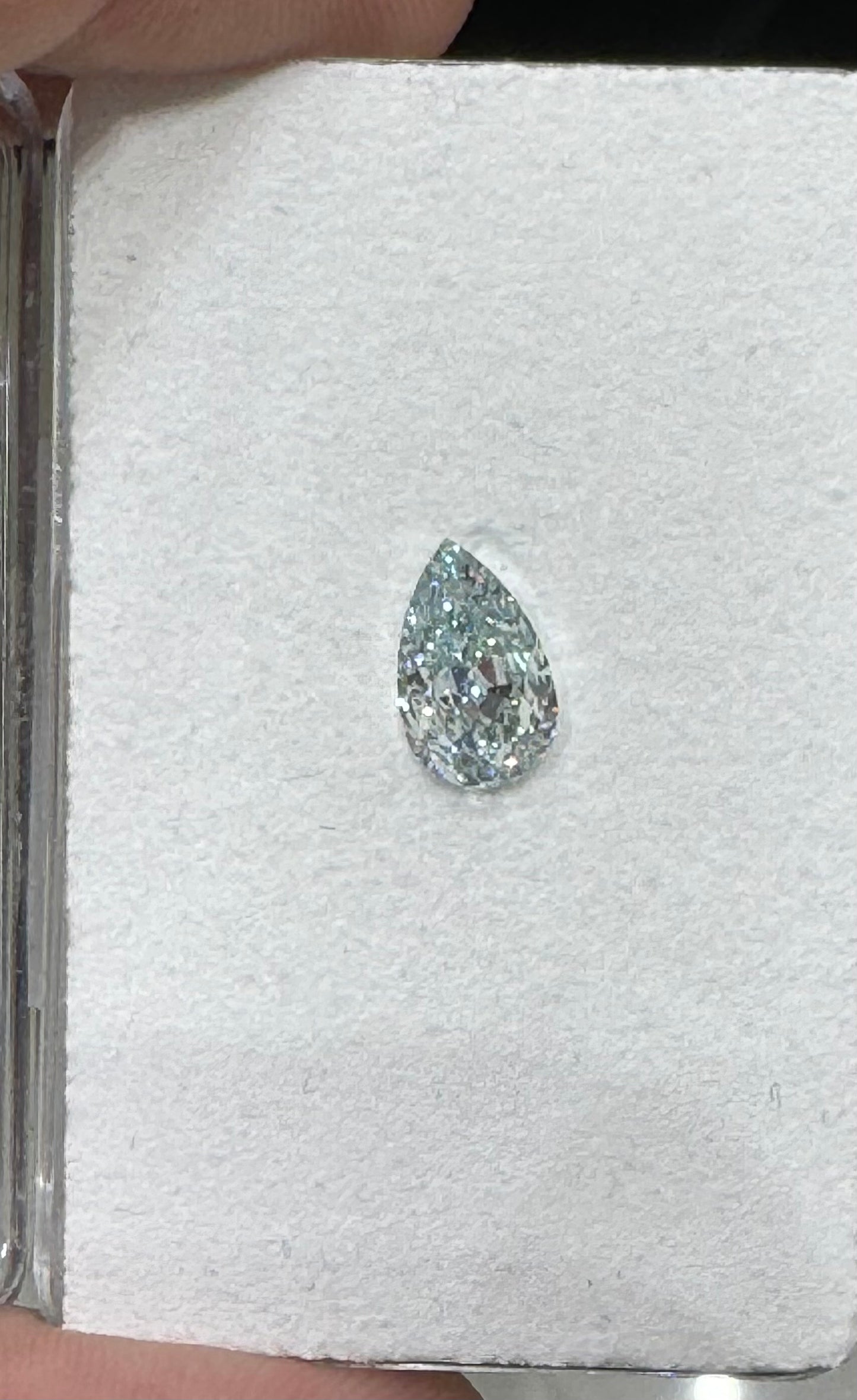 Bermuda 2 CARAT PEAR SHAPE NATURAL FANCY BLUE GREEN EVEN LOOSE DIAMOND GIA CERTIFIED  2CT BY MIKE NEKTA NYC