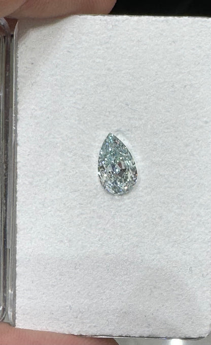 Bermuda 2 CARAT PEAR SHAPE NATURAL FANCY BLUE GREEN EVEN LOOSE DIAMOND GIA CERTIFIED  2CT BY MIKE NEKTA NYC