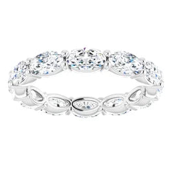 Oval Diamond Horizontal Eternity Band Lab Grown