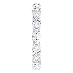 Oval Diamond Horizontal Eternity Band Lab Grown