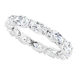 Oval Diamond Horizontal Eternity Band Lab Grown