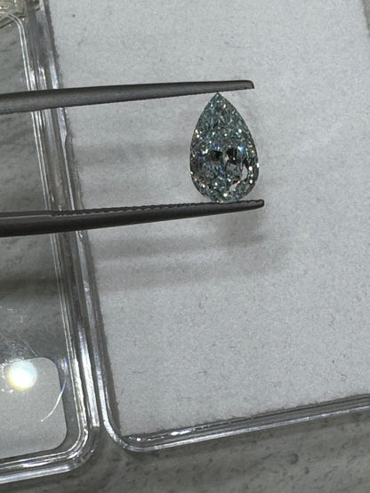 Bermuda 2 CARAT PEAR SHAPE NATURAL FANCY BLUE GREEN EVEN LOOSE DIAMOND GIA CERTIFIED  2CT BY MIKE NEKTA NYC