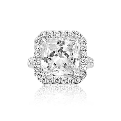 Aarna 13 Carat Radiant Cut Diamond Engagement Ring Front View