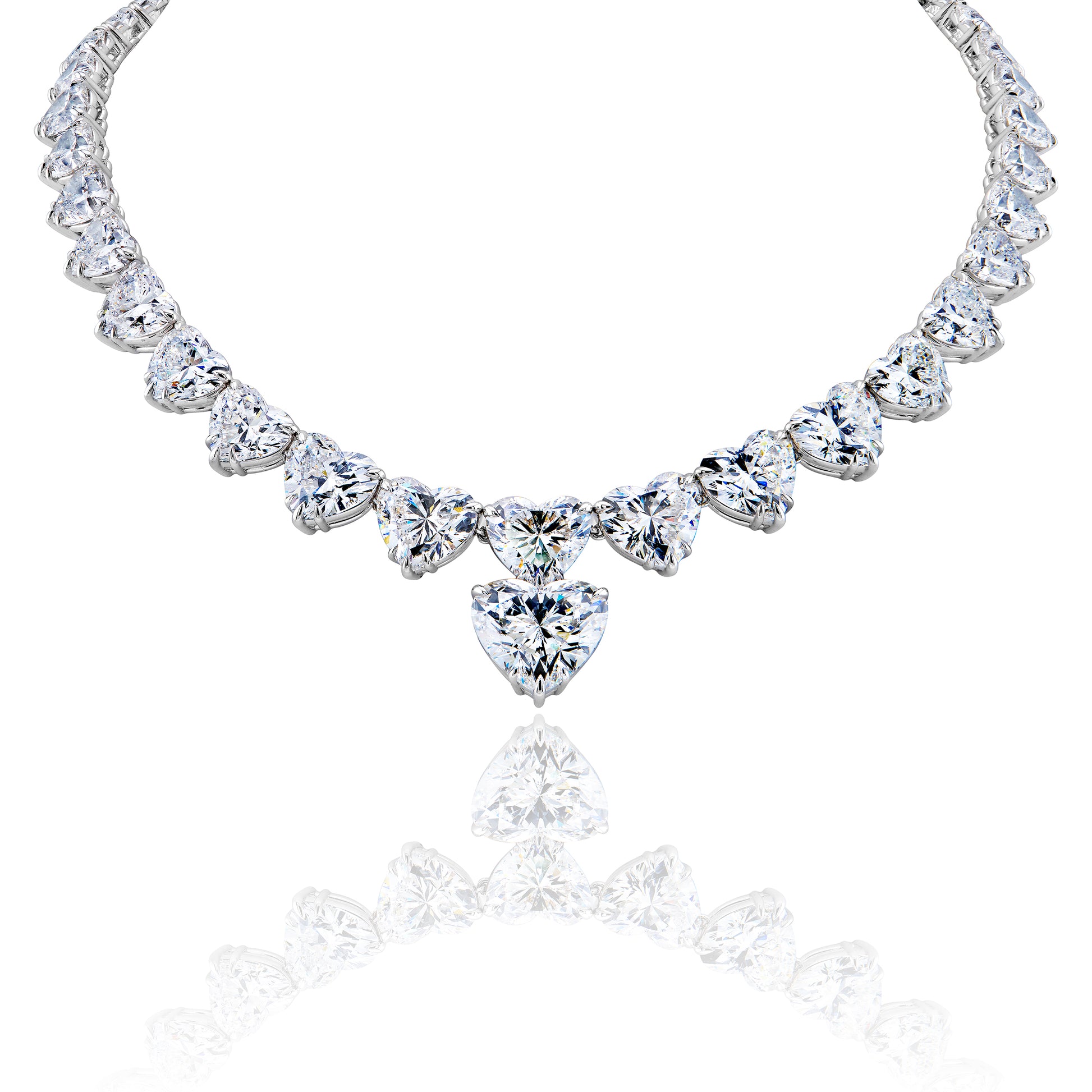 Lennox 102.70 Carats Heart Shape Lab-Grown Diamond Necklace