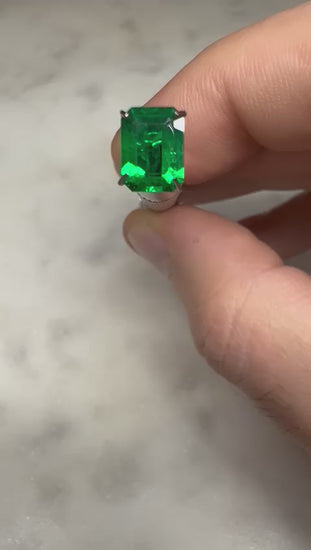 1.14 CARAT EMERALD CUT NATURAL VIVID GREEN EMERALD LOOSE GEMSTONE VIDEO