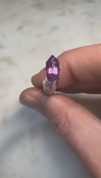 1.50 CARAT HEXAGON CUT NATURAL PURPLE SAPPHIRE LOOSE GEMSTONE VIDEO