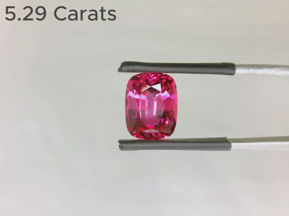 5.29 Carat Cushion Brilliant Cut Heated Video