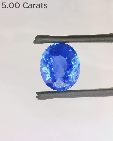 5 Carat Oval Cut Blue Sapphire Video