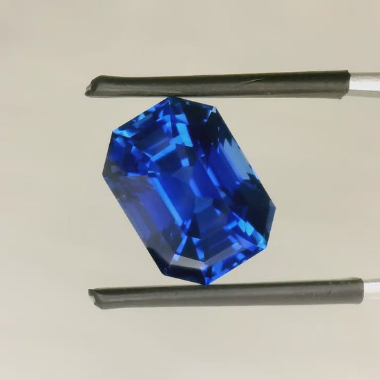 10.54 Carat Cushion Cut Vivid Blue Sapphire Video