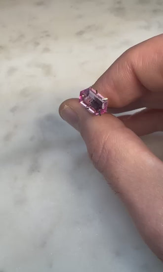 0.96 CARAT HEXAGON SCUT NATURAL PINK SAPPHIRE LOOSE GEMSTONE Video