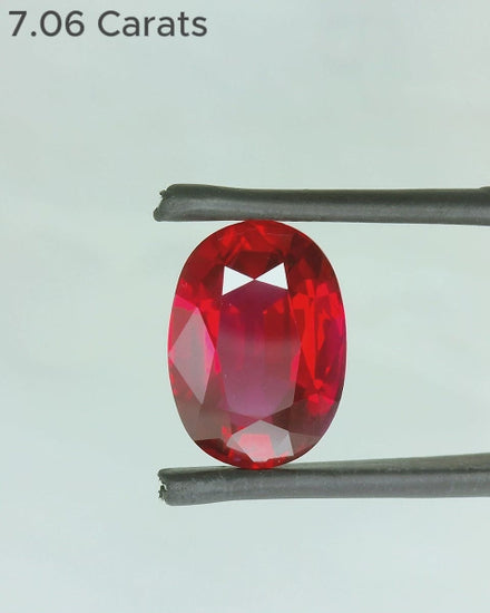 7.06 Carat Oval Brilliant Cut Heated Video