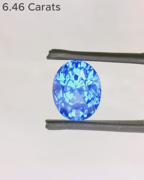 6.46 Carat Oval Brilliant Cut No Heat Video