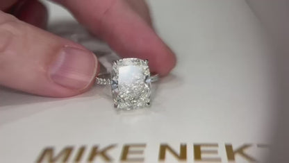 10 Carat Elongated Cushion, Diamond Engagement Ring Video 2