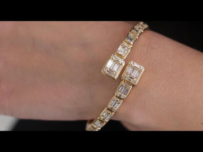 Francis 5 Carat Mixed Shape Diamond Bangle Bracelet