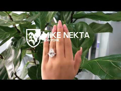 LILY 6 CARAT PEAR SHAPE E COLOR INTERNALLY FLAWLESS DIAMOND ENGAGEMENT RING 18K WHITE GOLD GIA CERTIFIED 4CT E IF BY MIKE NEKTA