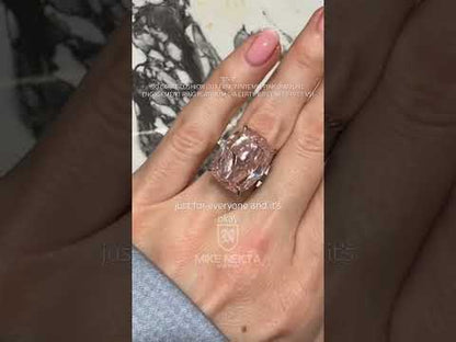 DIVA 20 CARAT CUSHION CUT FANCY INTENSE PINK DIAMOND ENGAGEMENT RING PLATINUM GIA CERTIFIED 19 CT VS1 FIP BY MIKE NEKTA