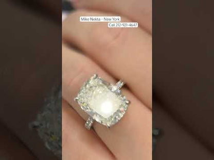 10 Carat Elongated Cushion, Diamond Engagement Ring Youtube Video