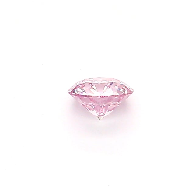 Fancy Light Pink Argyle Diamond Round Shape .10 Carat  Side View