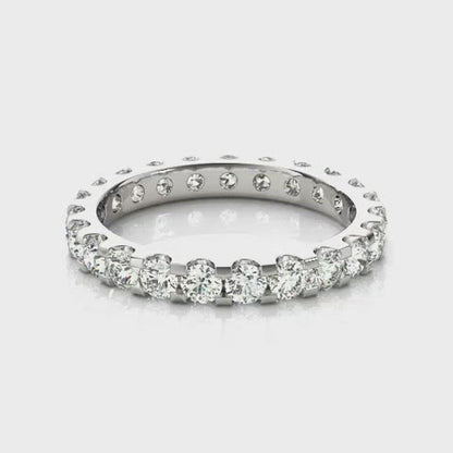 GAIA 3.4 Carat Diamond Eternity Band in 14K/ 18K/ Platinum GIA Graded 20 pointer G Color SI1 Clarity By Mike Nekta SIZE 5