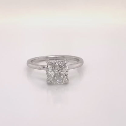 LOTIS 3 Carat Cushion Cut Lab Grown Diamond Engagement Ring Solitaire IGI Certified