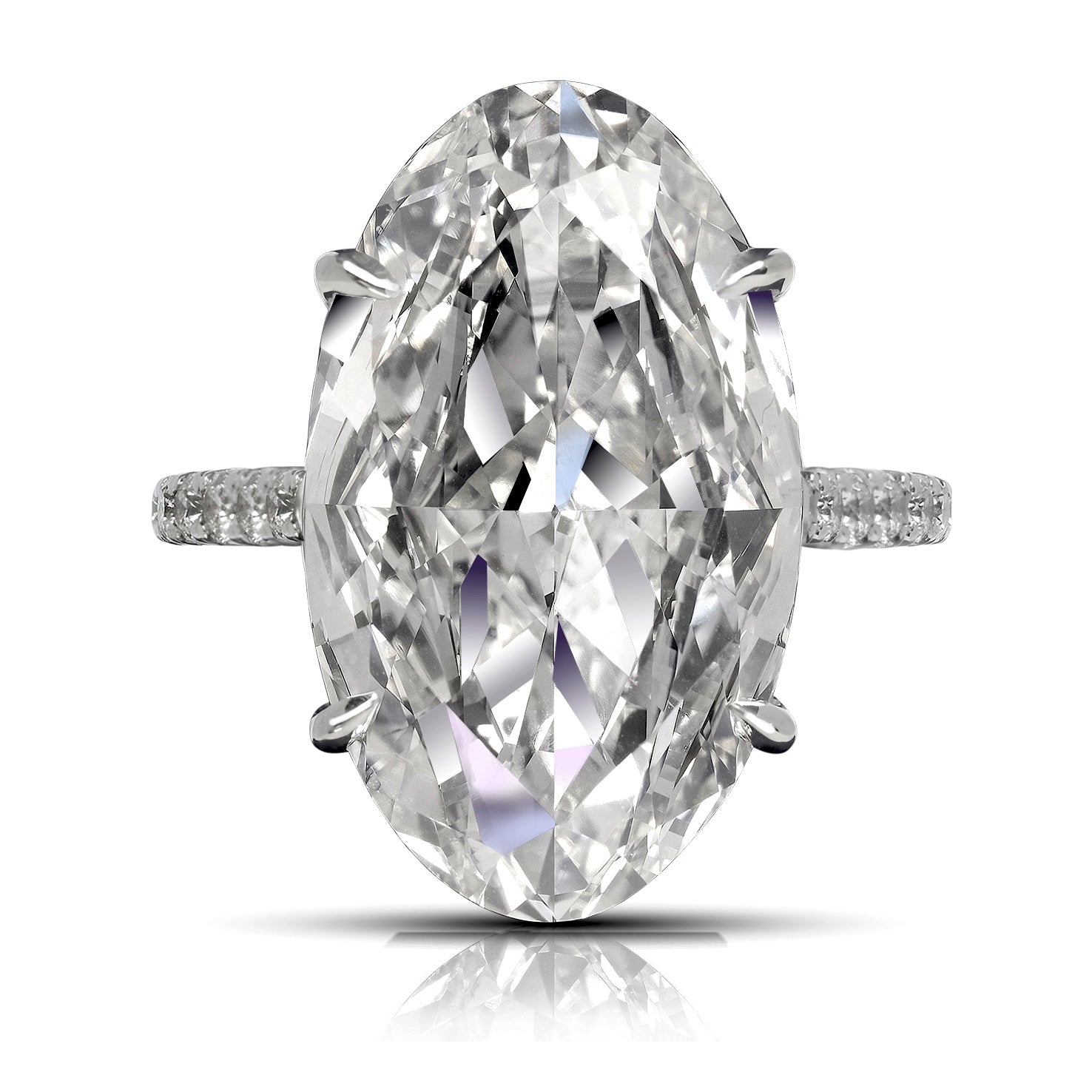 Split Shank Solitaire Engagement Ring with Oval Cut Diamond - GOODSTONE