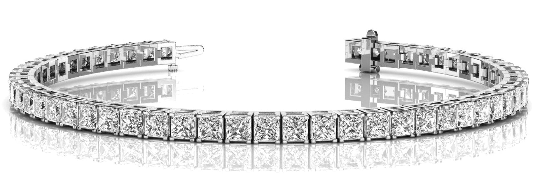 Rainbow sapphire princess cut channel set tennis bracelet with diamonds in  14k 18k gold at Rs 81989.4/piece in Surat
