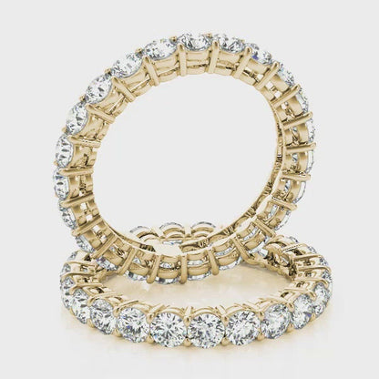 AMOUR 3.40 Carat Diamond Eternity Band in 14K/ 18K/ Platinum GIA Graded 20 pointer G Color SI1 Clarity By Mike Nekta SIZE 5