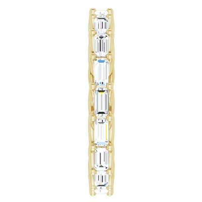 PARIS 2 Carat Baguette-Cut Diamond Eternity Ring in 14K - 18K Gold - Platinum 15 pointer G Color VS1 Clarity Lucida Prong Band By Mike Nekta NYC