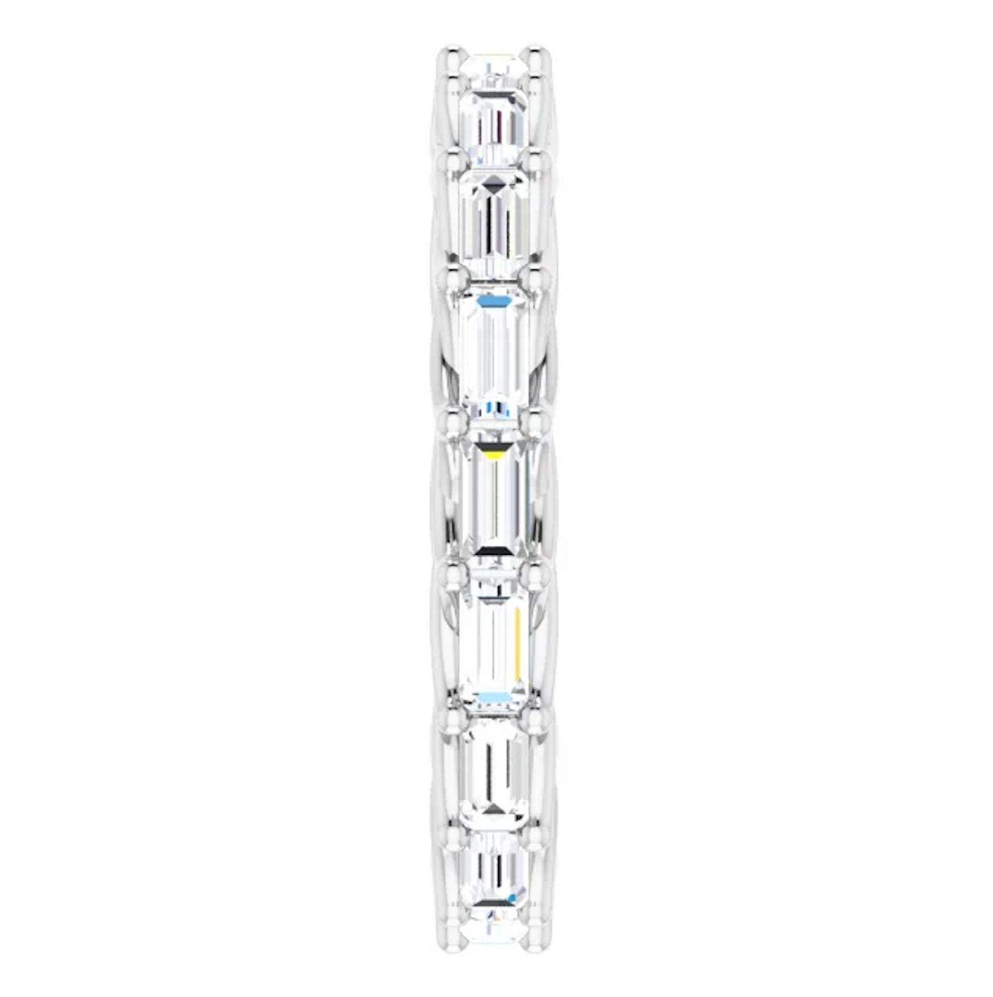 PARIS 2 Carat Baguette-Cut Diamond Eternity Ring White Gold 15 pointer G Color VS1 Clarity Lucida Prong Band By Mike Nekta NYC